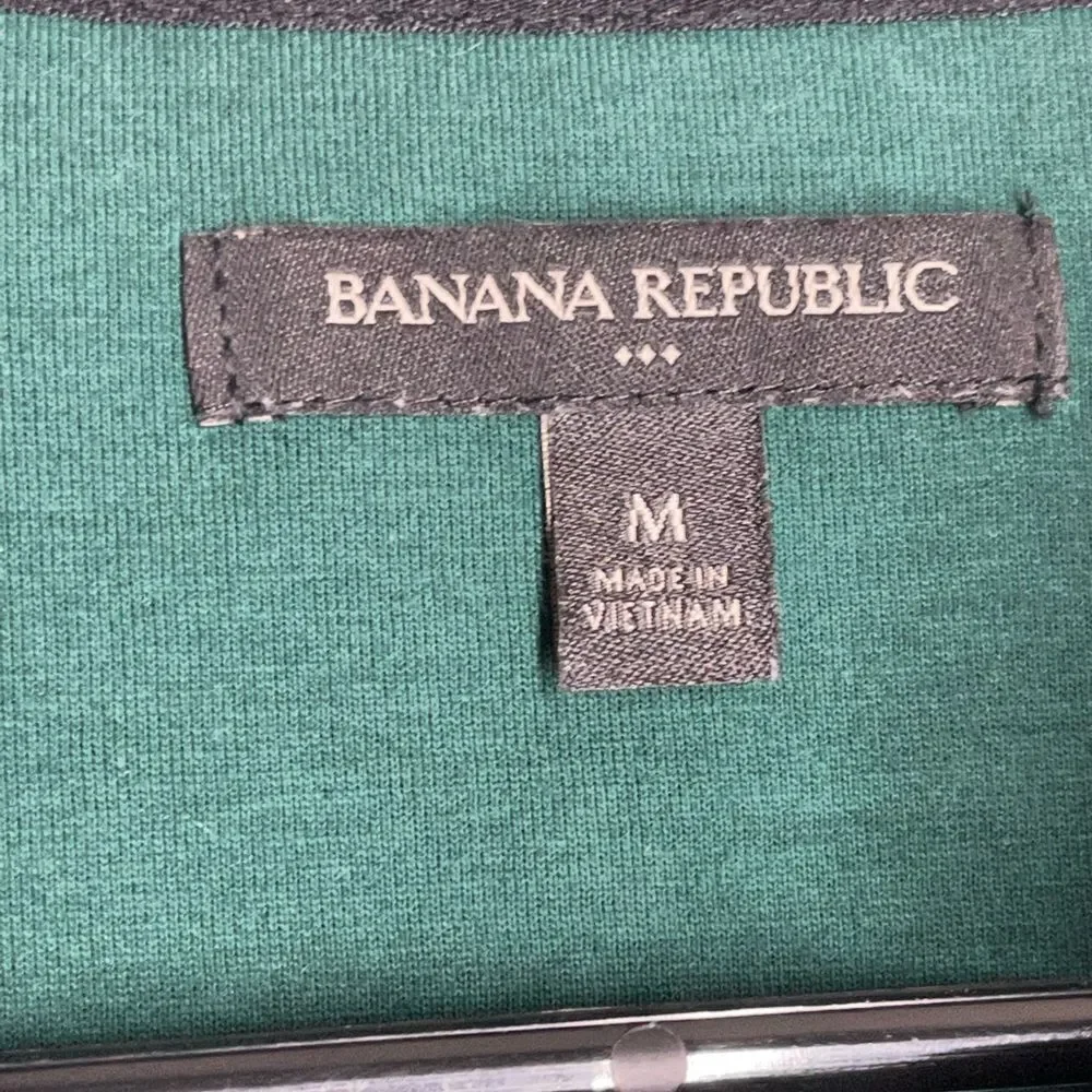 Banana‎ Republic forest Hunter green long sleeve pullover, size medium
